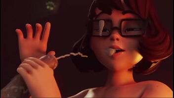 Mature seductress Velma indulges in a 3D blowjob in uncensored hentai cartoon